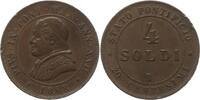 Kirchenstaat 4 Soldi Pius IX., 1846 - 1878, AN XXII , Rom -