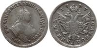 Russland 1/4 Rubel (25 Kopeken, Polupoltinnik) Elisabeth I., 1741 - 1761, Moskau, Roter Münzhof -