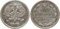 Russland Nikolaus II., 1894 - 1917, St. Petersburg 10 Kopeken 1904 SPB Fast vorzüglich, kl. Kr.