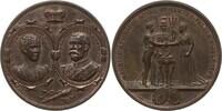 Großbritannien Bronzemedaille Victoria, 1837 - 1901, v. Spink & Son, Hochzeit George (V.) und Maria von Teck -