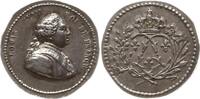 Frankreich, Königreich Silber - Miniaturmedaille Louis XVIII., 1814 - 1824, wohl auf seinen Regierungsantritt, Brb. / Monogramm -