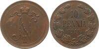 Finnland 10 Penniä Nikolaus II., 1894 - 1917 -