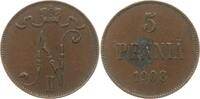 Finnland 5 Penniä Nikolaus II., 1894 - 1917 -