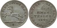 Königreich Hannover 1/6 Taler Georg IV., 1820 - 1830 -