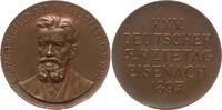 Eisenach, Stadt Bronzemedaille a.d. XXV. Deutschen Ärztetag, Brb. u. Lebensdaten Eduard Graf, 1829 - 1895 -