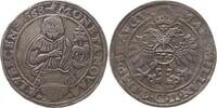Lübeck, Stadt Taler (27 Schilling, 6 Pfennig) mit Titel Maximilians II. und dem Abzeichen des Bürgermeisters Ambrosius Meyer -