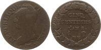 Frankreich, 1. Republik, Directoire/Consulat 5 Centimes Straßburg -