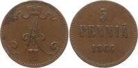 Finnland 5 Penniä Alexander II., 1855 - 1881 -