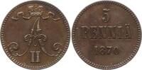 Finnland 5 Penniä Alexander II., 1855 - 1881 -