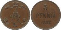 Finnland 5 Penniä Alexander II., 1855 - 1881 -