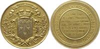 Frankreich, Gouvernement de Défense Nationale Vergoldete Zinnmedaille Wappen Orléans, Geschichtsmedaille dt.-frz. Krieg, Combat de Baune La Rolande -