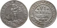 Braunschweig-Wolfenbüttel 6 Mariengroschen Rudolf August und Anton Ulrich, 1685 - 1704, Zellerfeld -