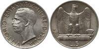 Italien, Königreich 5 Lire Vittorio Emanuele, III., 1900 - 1946 -