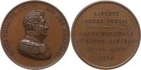 Frankreich, Königreich Bronzemedaille Louis Philippe I., Première revue générale de la Garde Nationale le 29 aout 1830 -