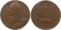 Frankreich, Königreich Bronzejeton Louis XV., v. Duvivier, auf G. J. de l'Épine, Dekan der medizinischen Fakultät -
