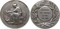 Frankreich, Südfrankreich (Midi) Silbermedaille v. Chabaud u. Dubois, Compagnie des Chemins de Fer, Frau am Stellwerk -