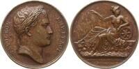 Frankreich, Kaiserreich Bronzegussmedaille Napoleon I., 1804-1815, v. Andrieu u. Gayrard, a.d. Straße von Nizza nach Rom -