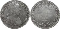 Frankreich, Königreich 1/2 Ecu à la mèche longue Louis XIV., 1643 - 1715, Toulouse -