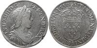 Frankreich, Königreich 1/2 Ecu à la mèche longue Louis XIV., 1643 - 1715, Paris -