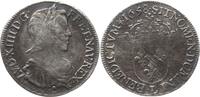 Frankreich, Königreich 1/2 Ecu à la mèche longue Louis XIV., 1643 - 1715, Bayonne -