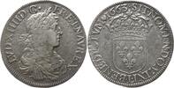 Frankreich, Königreich Ecu au buste juvénile Louis XIV., 1643 - 1715, Bayonne -