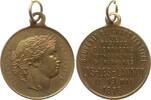 Frankreich, 3 Republik, Stadt Lys-lez-Lannoy Kleine tragbare Messingmedaille Lys-Les-Lannoy, Souvenir du Grand Festival de Musique d'Orpheons, d'Harmonie -