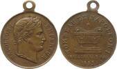 Frankreich, Kaiserreich, Stadt Paris Kleine tragbare Messingmedaille Napoleon III., 1852 - 1870, Sign. C T, Inauguration du Tombeau des Invalides -