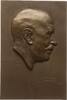 Österreich, Stadt Wien Einseitige Bronzeplakette v. Andre Roder, a.d. Mediziner und Immunologen Dr. Gustav Paul, 1859 - 1935 -
