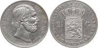 Niederlande, Königreich 2 1/2 Gulden Willem III., 1849 - 1890 -