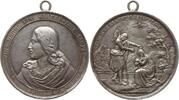 Augsburg, Stadt Tragbare Silbermedaille v. Drentwett, Firmungsmedaille, Christusbüste / Taufszene im Jordan -