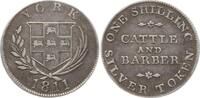 Großbritannien, Yorkshire 1 Shilling Silber - Token George III., 1760 - 1820, ONE SHILLING CATTLE AND ABRBER SILVER TOKEN -