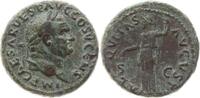 Römische Kaiserzeit, Rom As Vespasian, 69 - 79, bel. Kopf n.r. / Aequitas steht n.l. hält Waage und Zepter -