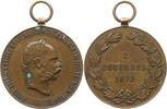 Österreich, Kaiserreich Tragbare Bronzemedaille Franz Joseph I., 1848 - 1916, Kriegsmedaille, geprägt aus erbeutetem Geschütz -