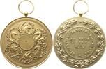 Belgien, Königreich, Antwerpen, Berchem Tragbare vergoldete Bronzemedaille Baudouin, 1951 - 1993, v. Fibru, Preismedaille, Vogel- und Kaninchenzucht -