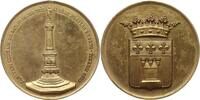 Belgien, Königreich, Stadt Tournai Vergoldete Bronzemedaille Denkmal für die gefallenen französischen Soldaten bei Belagerung von Antwerpen -