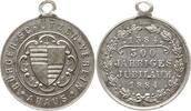 Stadt Ahaus Tragbare versilberte Bronzemedaille Schützenmedaille, a.d. 300 - jährige Jubiläum des Bruder-Schützen-Verein 1584 -