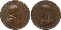 Kirchenstaat Bronzemedaille Alexander VII., 1655 - 1667, v. Gaspare Morone, auf seinen Regierungsantritt -