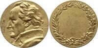 Weimarer Republik Vergoldete Bronzemedaille v. Anton Grath, Johann Wolfgang von Goethe, 1749 - 1832, Preismedaille -