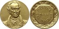 Weimarer Republik Vergoldete Medaille 100. Todestag Johann Wolfgang von Goethe, 1749 - 1832, Goethe Gedenkjahr -
