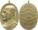 Bayern, Freistaat Tragbare vergoldete hochovale Bronzemedaille auf Prinz Alfons von Bayern, 1862 - 1933, 25 Jahre Protektor der Bundesschützen -