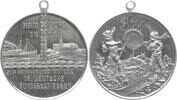 Hamburg, Stadt Tragbare versilberte Bronzemedaille a.d. 16. Deutsche Bundesschiessen, Hafen, Schiff und Rathaus -