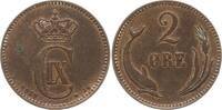 Dänemark, Königreich 2 Öre Christian IX., 1863 - 1906 -