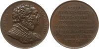 Frankreich, Königreich Bronzemedaille Louis XVIII., 1814 - 1824, v. Gayrard, Restaurierung der Statue für Henri IV. -