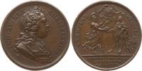 Frankreich, Königreich Bronzemedaille Louis XV., 1715 - 1774, v. Duvivier, a.d. Befolgung der Maximen König Louis XIV -