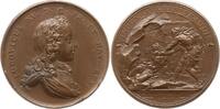 Frankreich, Königreich Bronzemedaille Louis XV., 1715 - 1774, v. Duvivier, La Chambre de Justice -