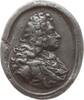 Großbritannien Kleine einseitige hochovale Bleigussmedaille George I., 1714 - 1727, Brb. n. r. , unbestimmtes Exemplar -
