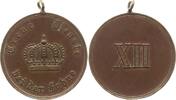 Preußen, Königreich Tragbare Bronzemedaille Wilhelm II., 1888 - 1918, Dienstauszeichnung 2. Klasse nach 12 Dienstjahren -