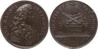 Frankreich, Königreich Bronzegussmedaille Louis XIV., 1643 -1715, v. Jean Warin, La Paix d'Eglise, Schlüssel des Petrus -