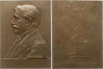 Österreich, Kaiserreich, Stadt Wien Bronzeplakette v. Tautenhayn, a.d. Amerikafahrt des Wiener Männergesangsverein, F. Schneiderhan -
