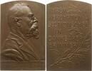 Österreich, Kaiserreich Bronzeplakette v. Pawlik, auf Wilhelm von Kolbensteiner, Eisenbahndirektor und Postbeamter -